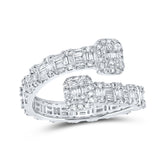 1CTW-DIA NK SQUARE SHAPE CLUFF RING